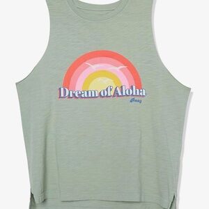 🆕 Roxy Green 'Dream of Aloha' “Cut Off” Tank Top